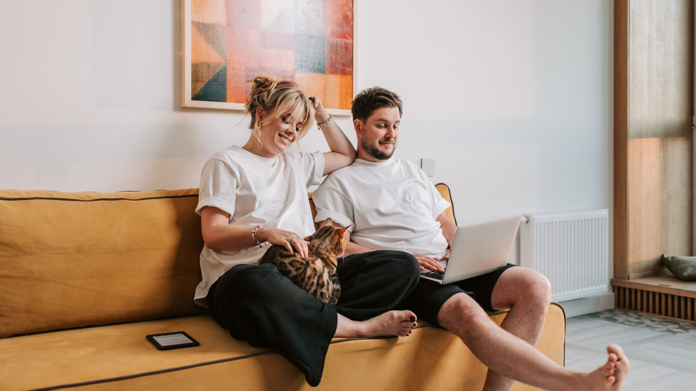 Young couple at home